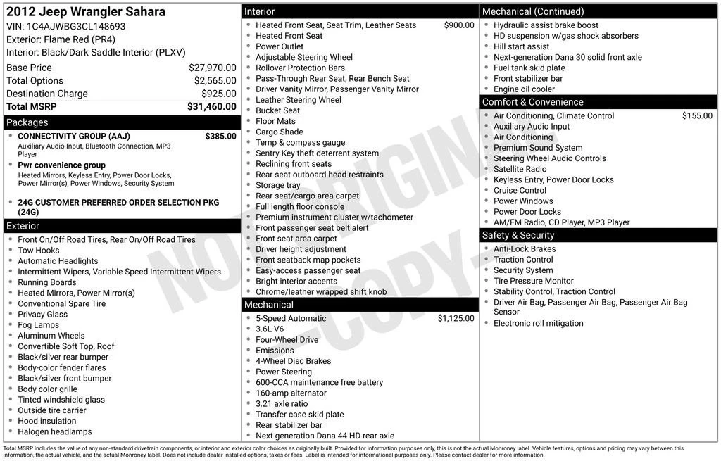 2012 Jeep JK Wrangler - Image 2 of 2