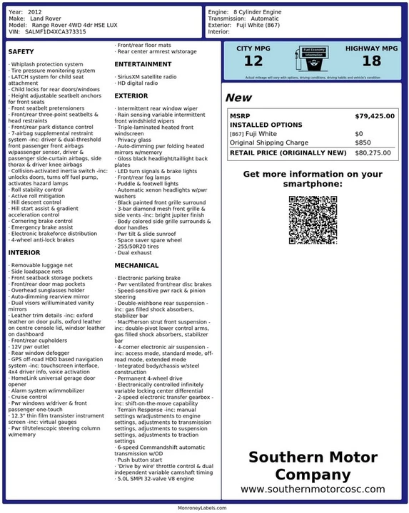 2012 Land Rover Range Rover L322 - Image 20 of 20