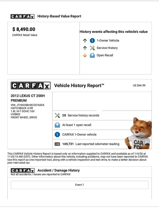 2012 Lexus CT - Image 19 of 20