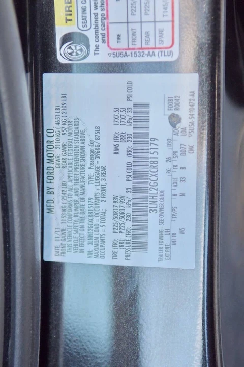 2012 Lincoln MKZ - Image 11 of 12