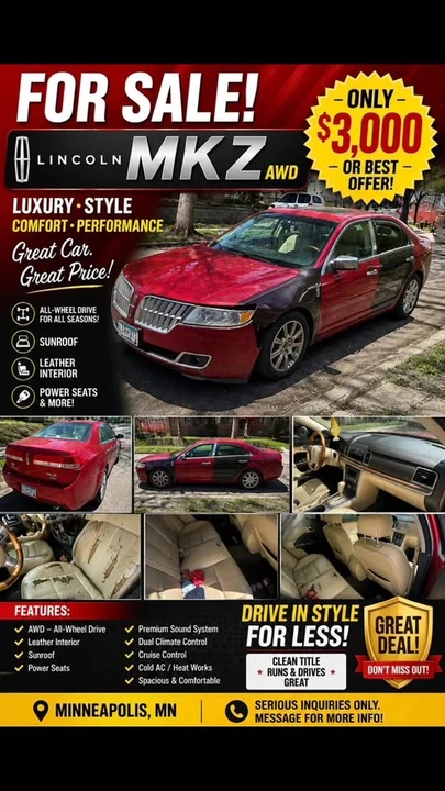 2012 Lincoln MKZ - Image 2 of 2