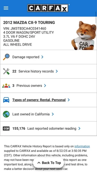 2012 Mazda CX-9 - Image 12 of 14