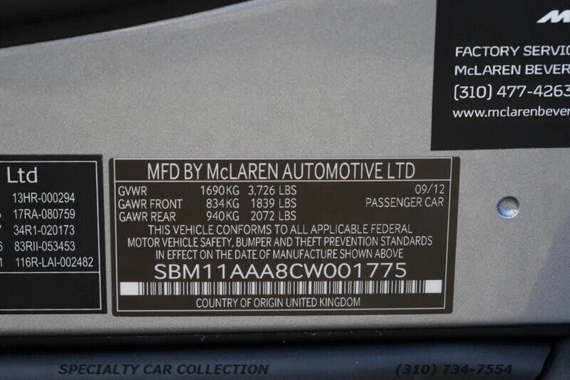 2012 McLaren MP4-12C - Image 30 of 31