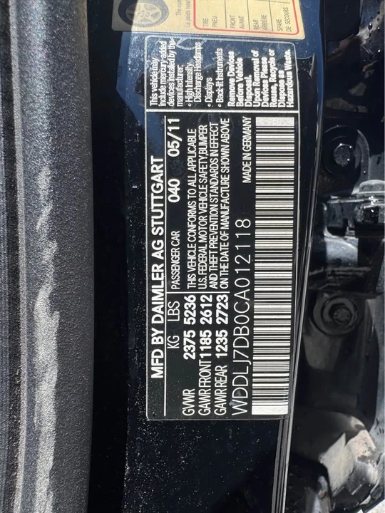 2012 Mercedes-Benz C218 CLS-Class - Image 8 of 11