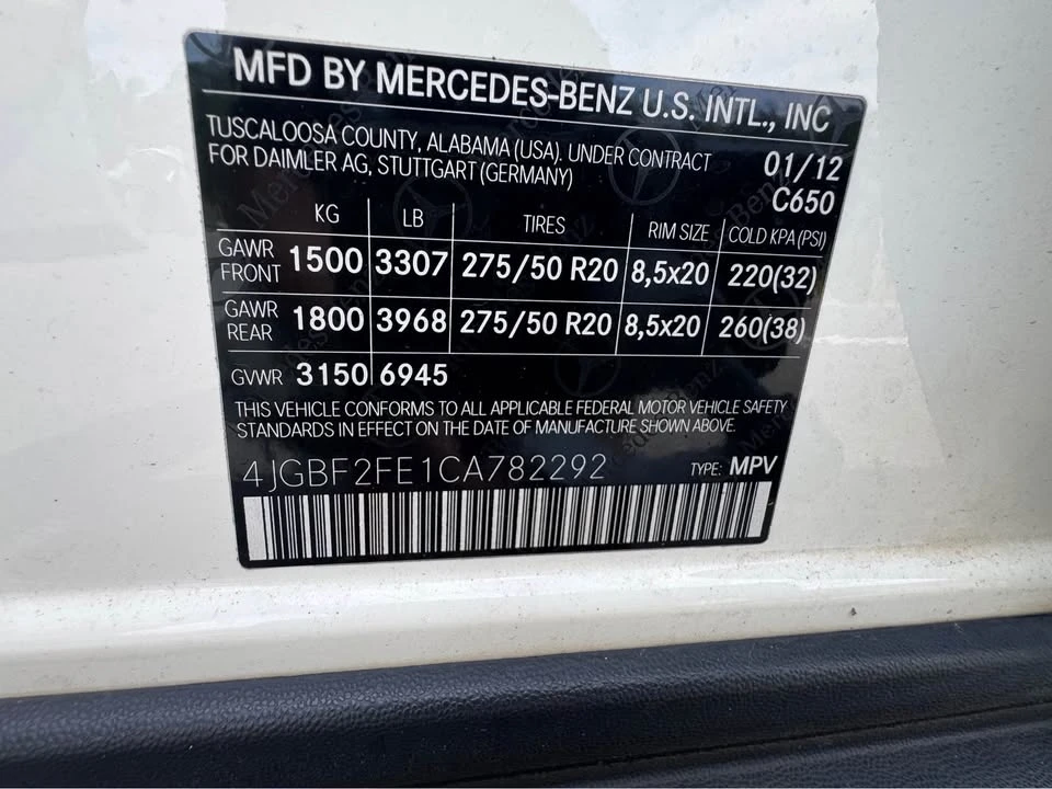 2012 Mercedes-Benz X164 GL-Class - Image 17 of 17