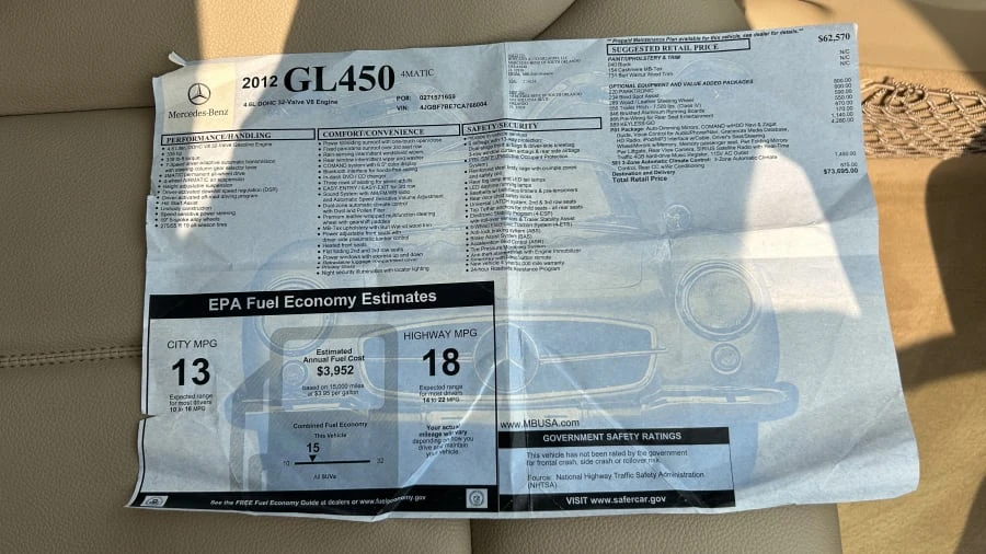 2012 Mercedes-Benz X164 GL-Class - Image 11 of 11