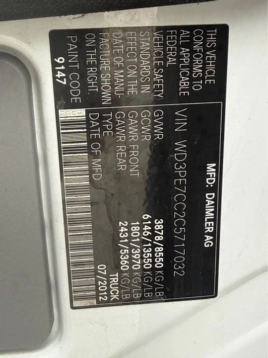 2012 Mercedes-Benz NCV3 Sprinter - Image 14 of 20