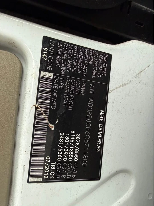 2012 Mercedes-Benz NCV3 Sprinter - Image 12 of 12