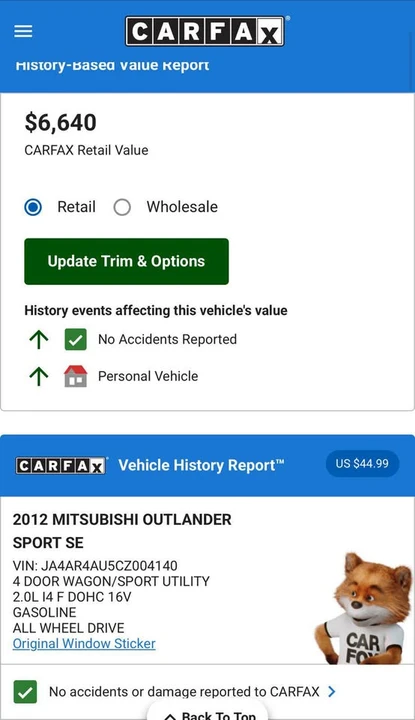 2012 Mitsubishi Outlander - Image 14 of 14