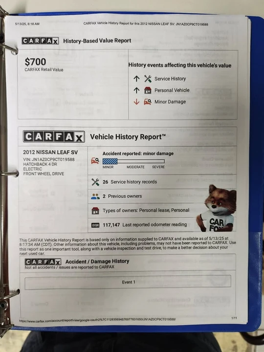 2012 Nissan Leaf - Image 12 of 15
