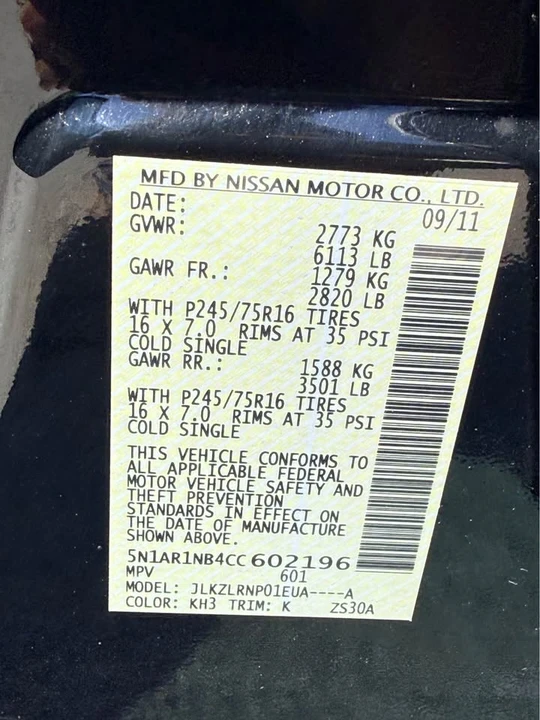 2012 Nissan Pathfinder 3rd Gen - Image 14 of 14