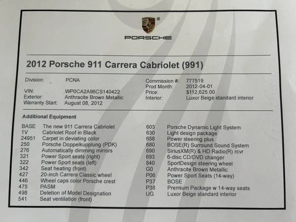 2012 Porsche 991 Carrera - Image 9 of 19