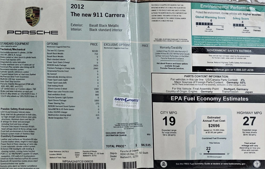 2012 Porsche 991 Carrera - Image 21 of 22