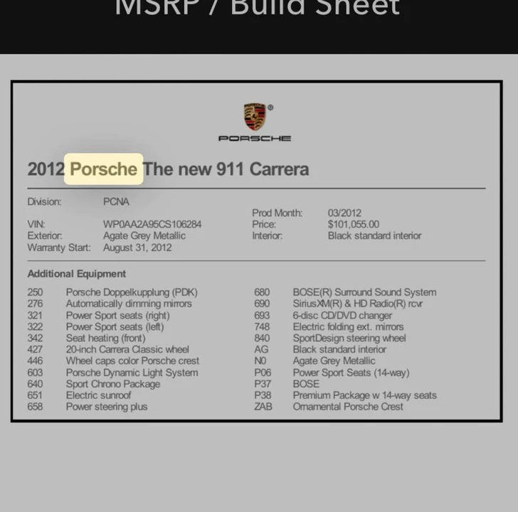 2012 Porsche 991 Carrera - Image 11 of 11