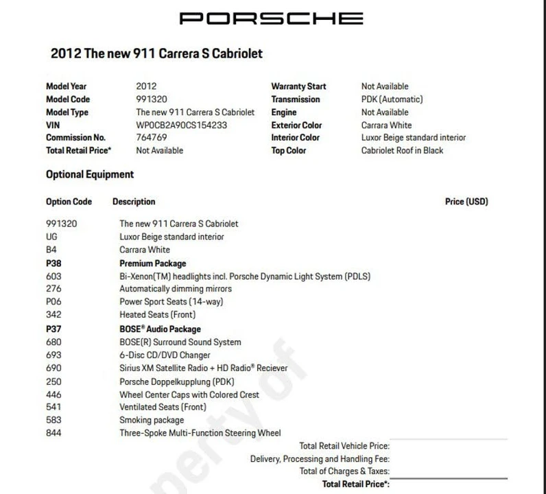 2012 Porsche 991 Carrera S - Image 9 of 31