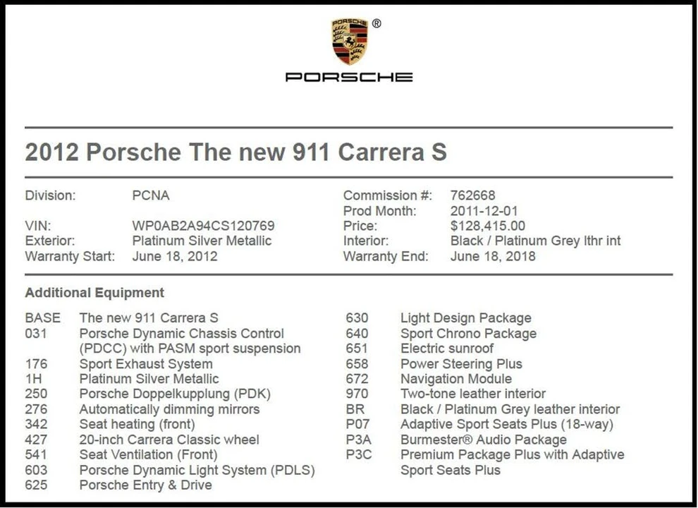 2012 Porsche 991 Carrera S - Image 7 of 27
