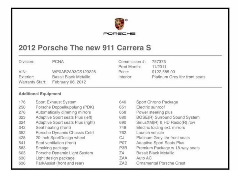 2012 Porsche 997 Carrera - Image 3 of 20