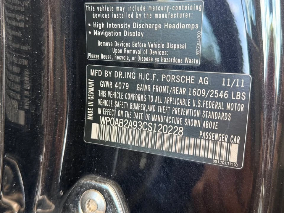 2012 Porsche 997 Carrera - Image 9 of 20