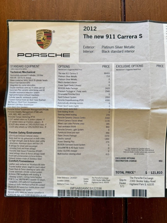 2012 Porsche 997 Carrera S - Image 15 of 15