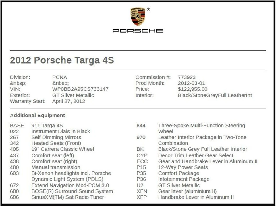 2012 Porsche 997 Targa - Image 7 of 27