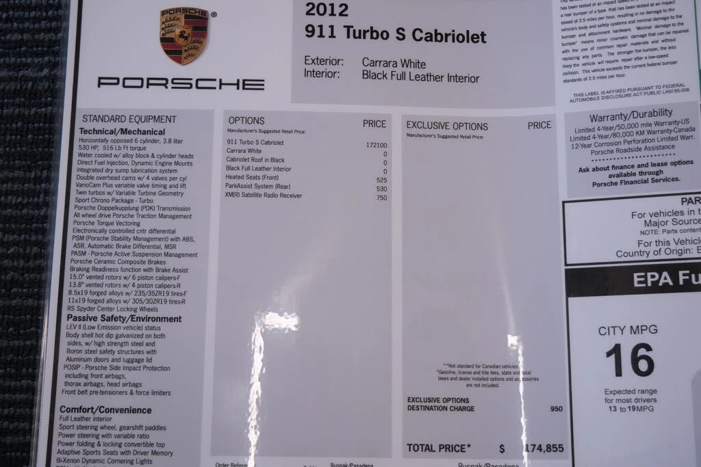 2012 Porsche 997 Turbo S - Image 25 of 31