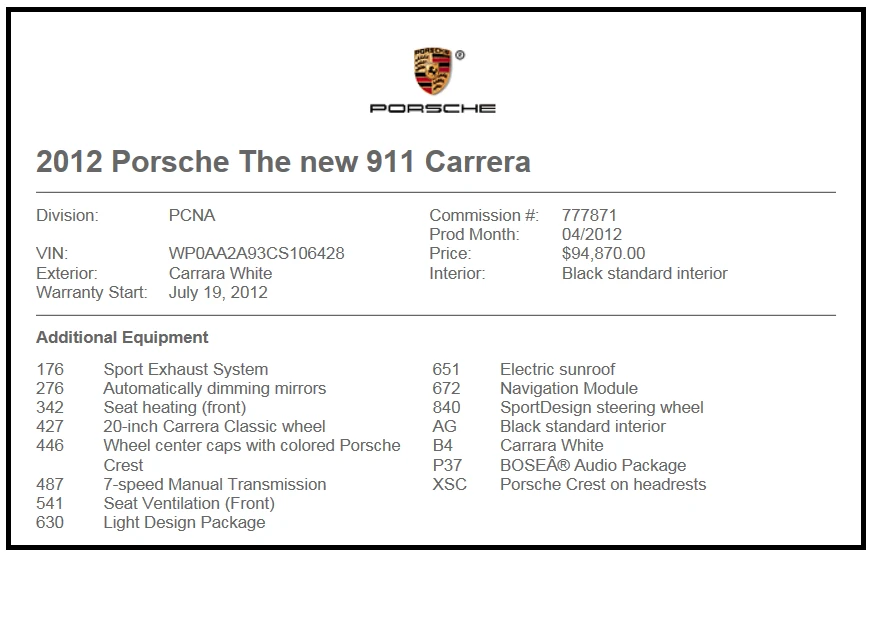 2012 Porsche 991 Carrera - Image 12 of 13