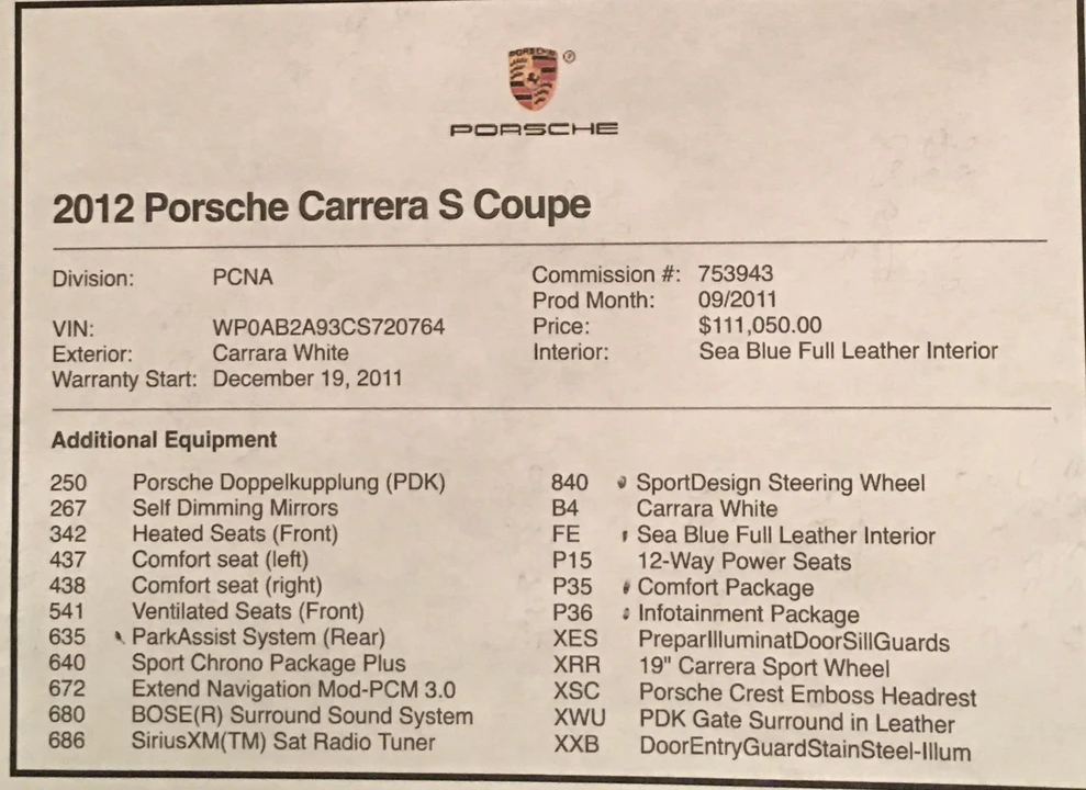 2012 Porsche 997 Carrera S - Image 9 of 9
