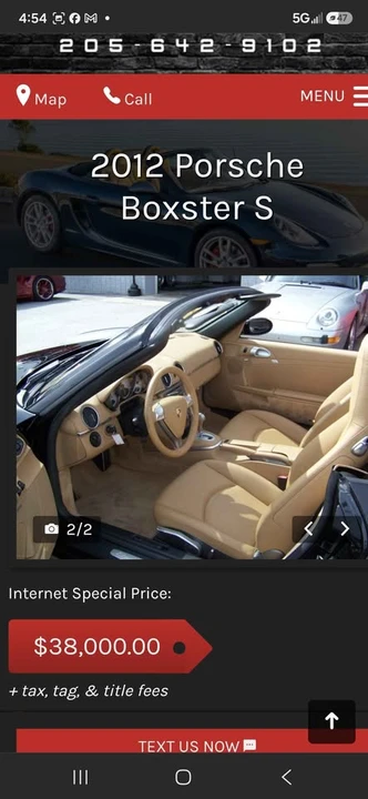 2012 Porsche 987 Boxster S - Image 2 of 2