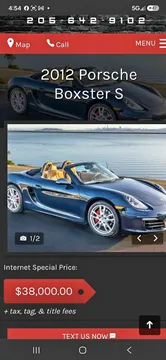2012 Porsche Boxster S Convertible 2D