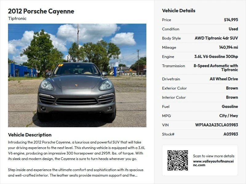 2012 Porsche 958 Cayenne - Image 20 of 20