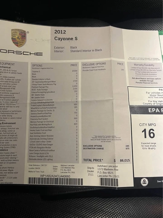 2012 Porsche 958 Cayenne S - Image 14 of 14
