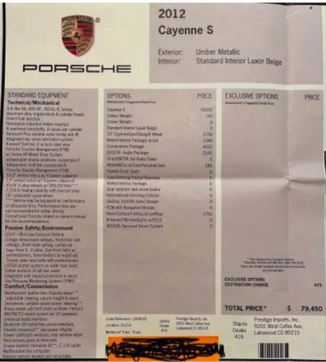 2012 Porsche 958 Cayenne S - Image 9 of 9