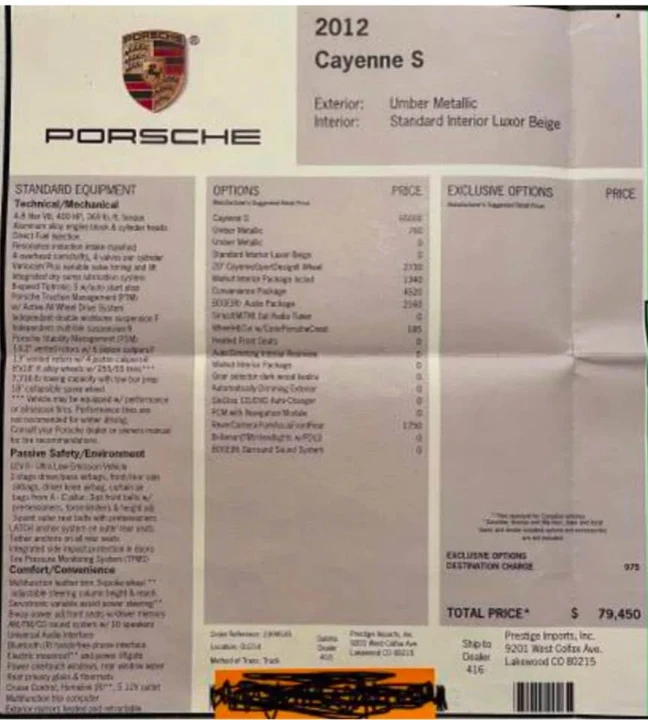 2012 Porsche 958 Cayenne S - Image 9 of 9