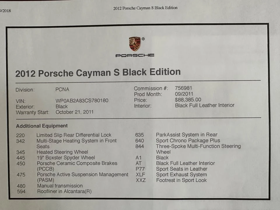 2012 Porsche 987 Cayman S - Image 20 of 20