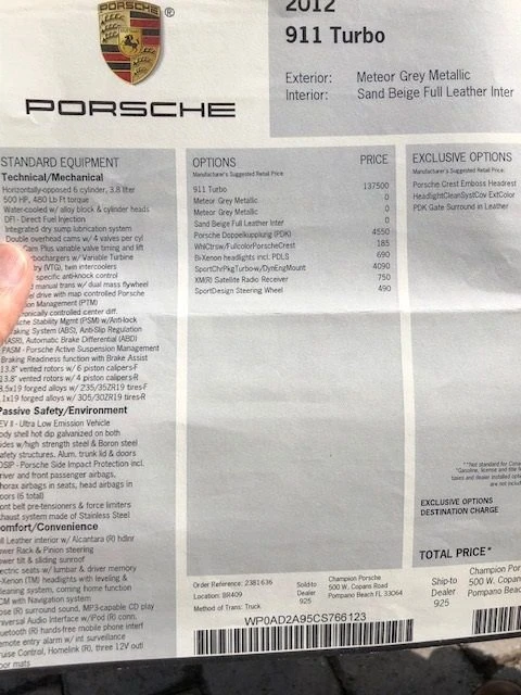 2012 Porsche 997 Turbo - Image 8 of 9
