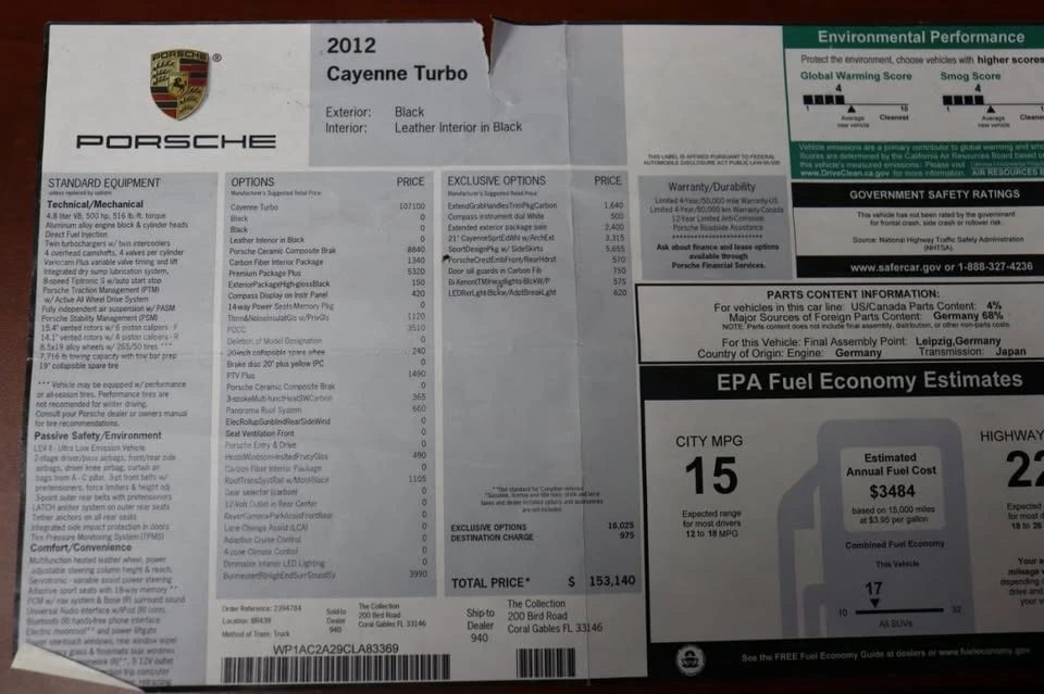 2012 Porsche 958 Cayenne Turbo - Image 2 of 10