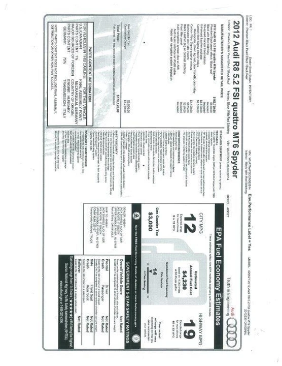 2012 Audi 42 R8 - Image 13 of 13