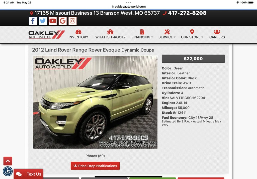 2012 Land Rover Range Rover Evoque 1st Gen - Image 17 of 17