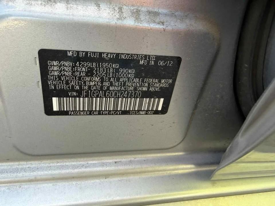 2012 Subaru Impreza 4th Gen - Image 7 of 10