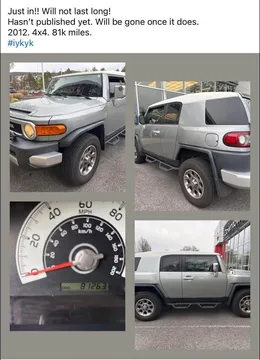 2012 Toyota FJ Cruiser Sport Utility 2D