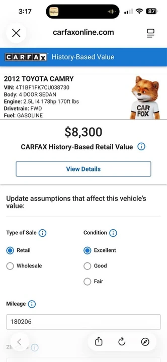 2012 Toyota Camry 7th Gen - Image 20 of 20