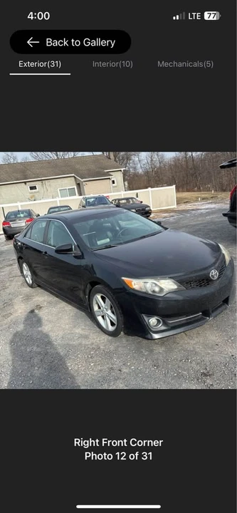 2012 Toyota Camry 7th Gen - Image 2 of 9