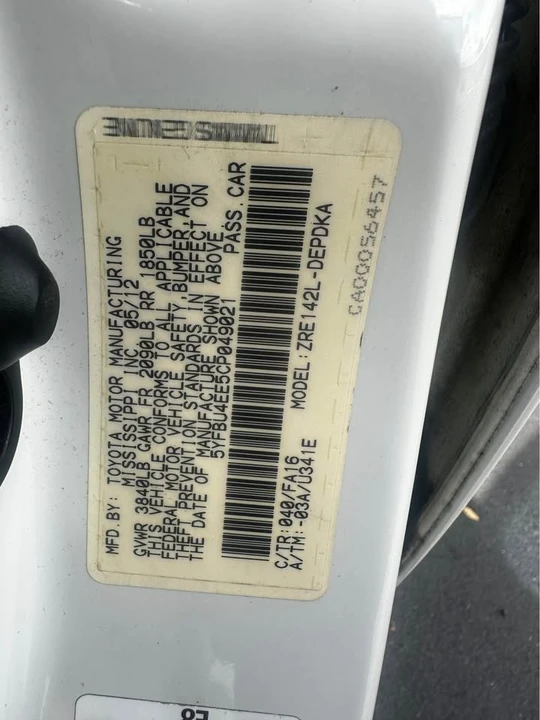 2012 Toyota Corolla 10th Gen - Image 11 of 16