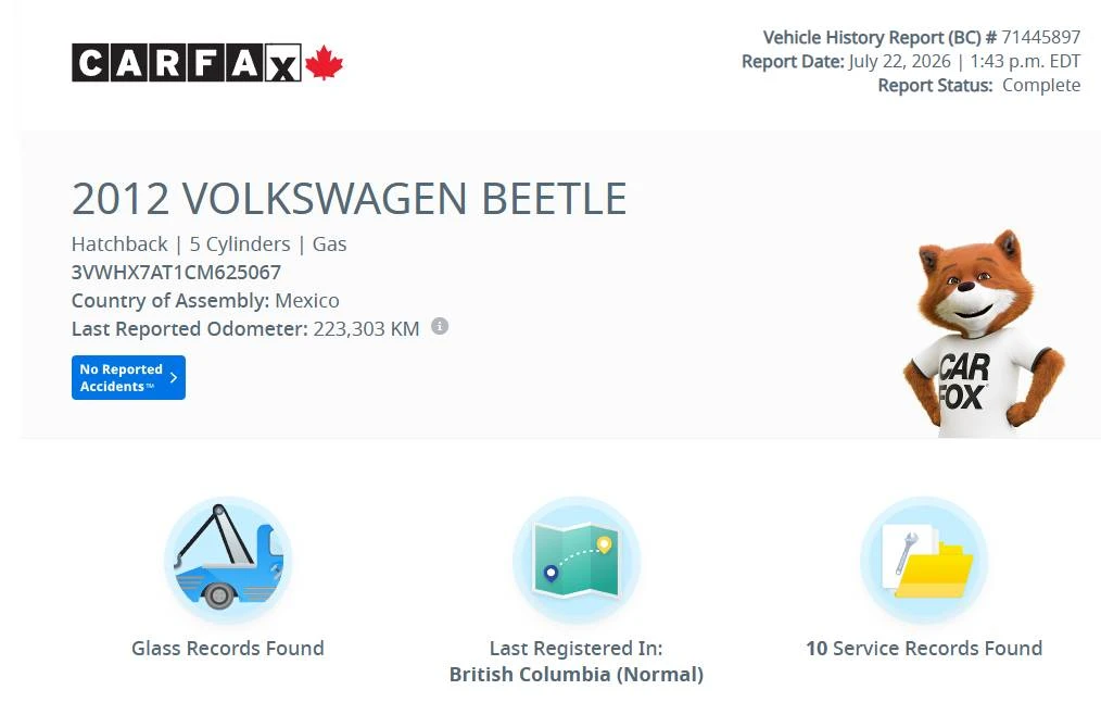 2012 Volkswagen A5 Beetle - Image 22 of 24