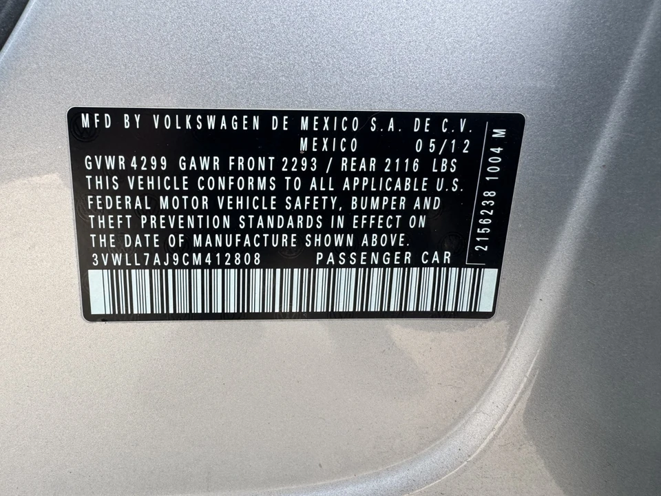 2012 Volkswagen A6 Jetta - Image 18 of 18