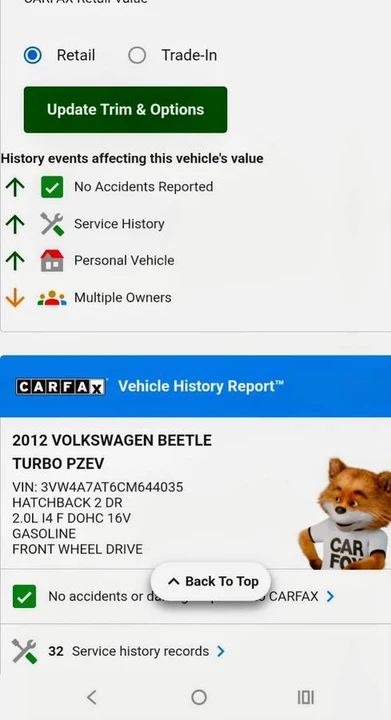 2012 Volkswagen A5 Beetle - Image 16 of 20