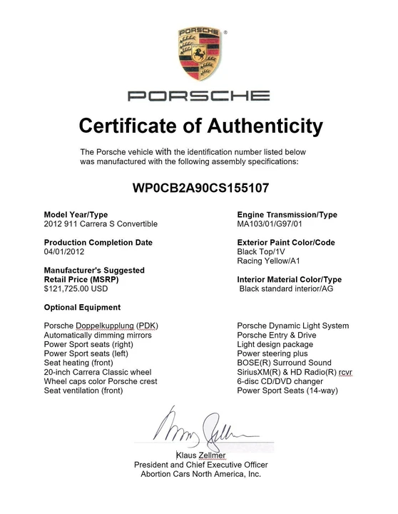 2013 Porsche 991 Carrera S - Image 15 of 15