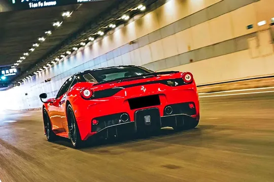 Ferrari 458 Speciale Rear Bumper with Diffuser with Lights Carbon Fiber