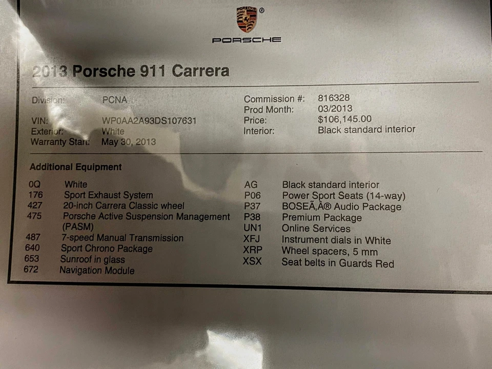 2013 Porsche 991 Carrera - Image 6 of 9
