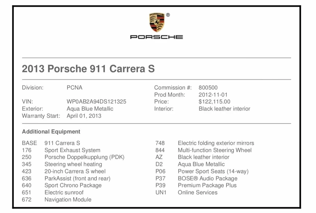 2013 Porsche 991 Carrera S - Image 7 of 13